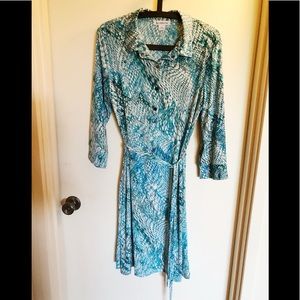 Liz Claiborne Midi Summer Dress With Tie